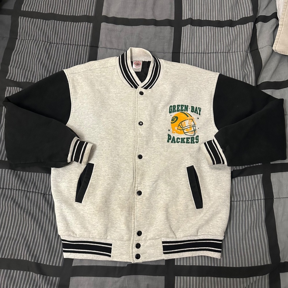 Vintage‎ 90's green bay packers varsity jacket rare XL Fruit Of The Loom